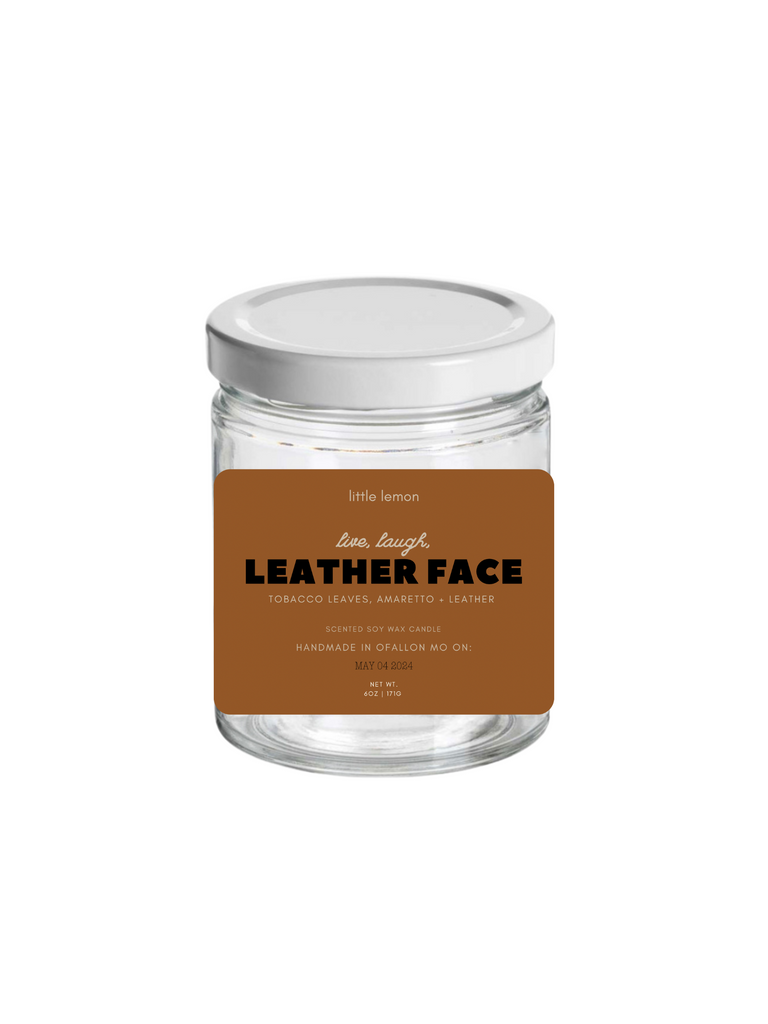 Leather Face: 6oz Candle